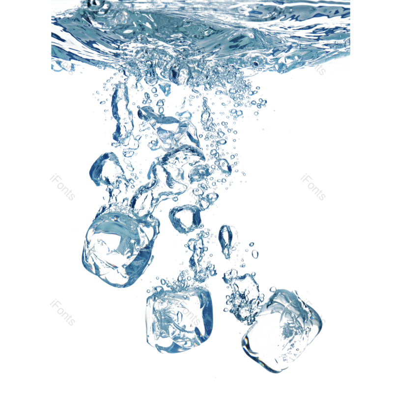 水花图片,蓝色元素,透明PNG,水滴免抠素材